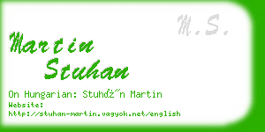 martin stuhan business card